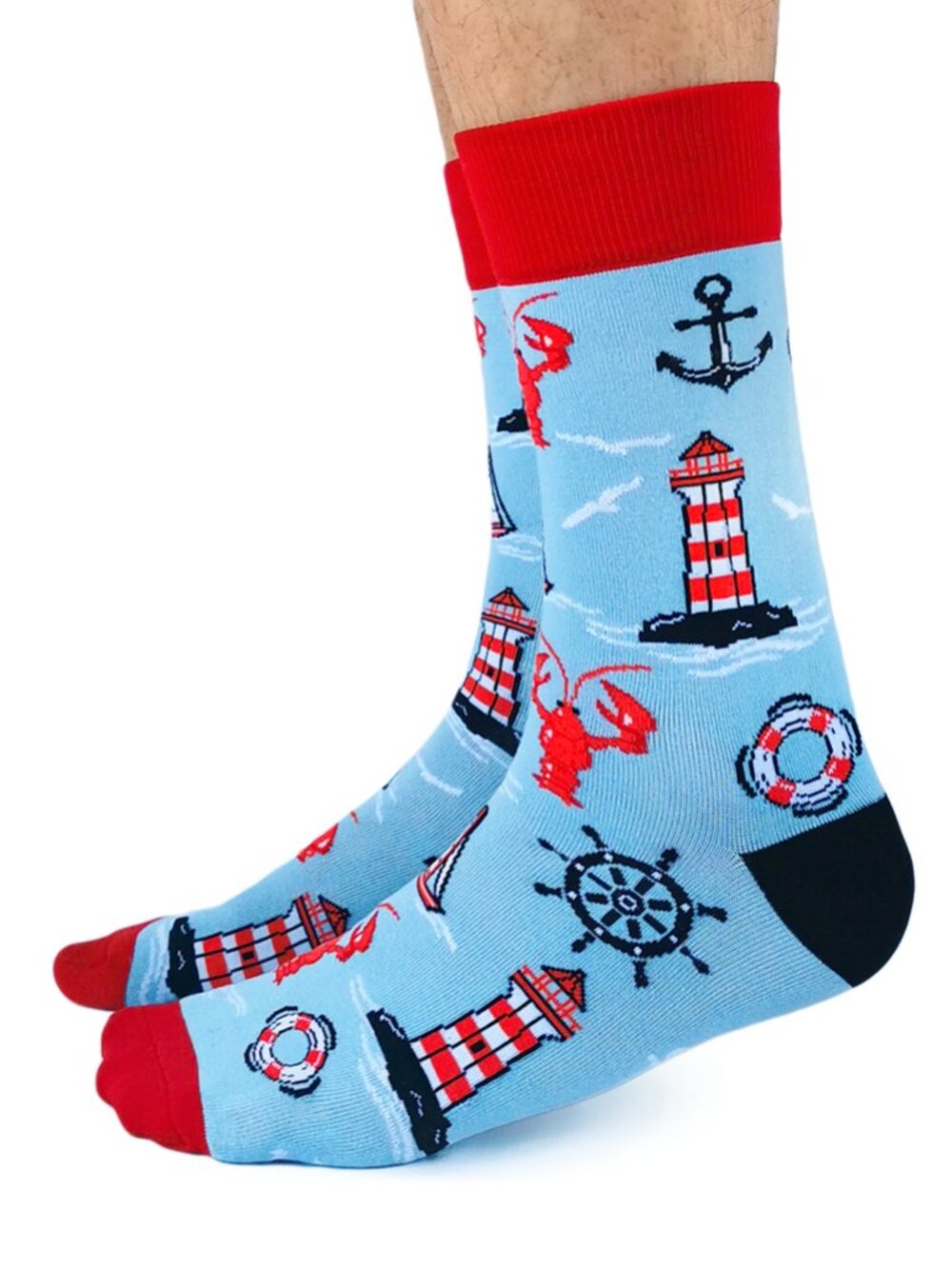 Men's Uptown Sox Crew Socks NWT - Nautical Socks